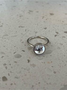 Pandora Silver Ring with Clear Domed Gem